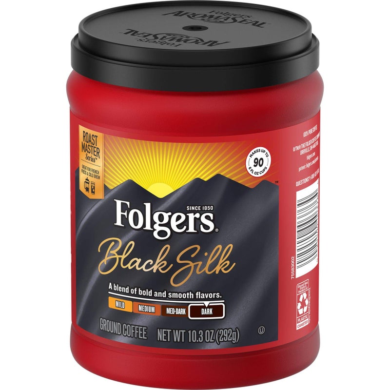 Folgers Black Silk Dark Roast Ground Coffee, 10.3 Ounces - Image 4
